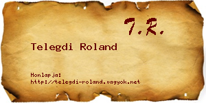 Telegdi Roland névjegykártya